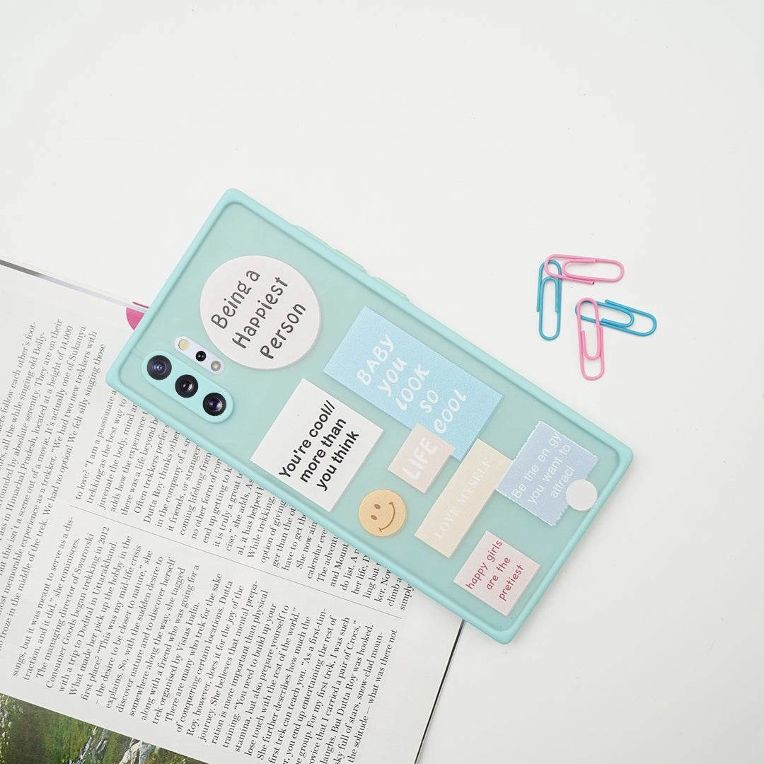 Happy Label Print Matte Finish Case - Samsung Matte Feel Soft Feel