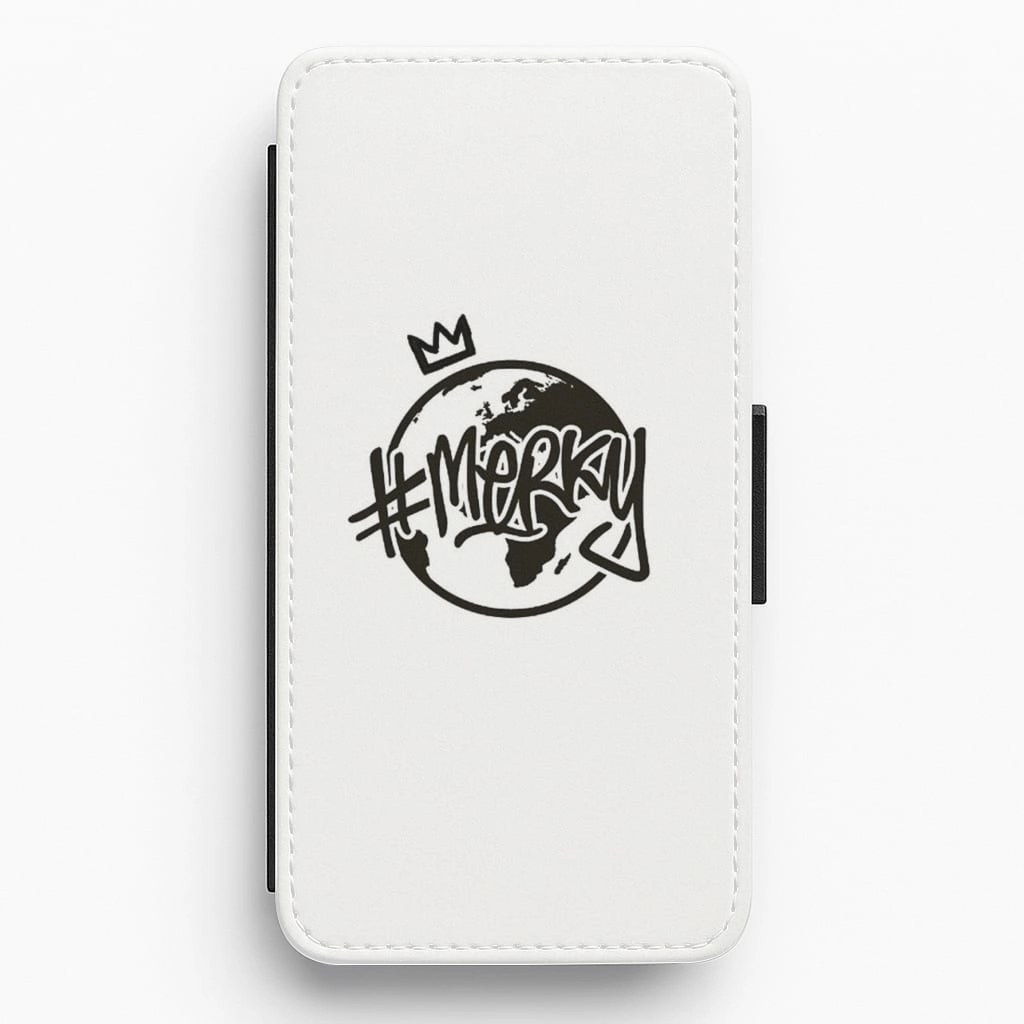 Comfort Grip Hashtag Merky Globe Flip / Wallet Phone Case