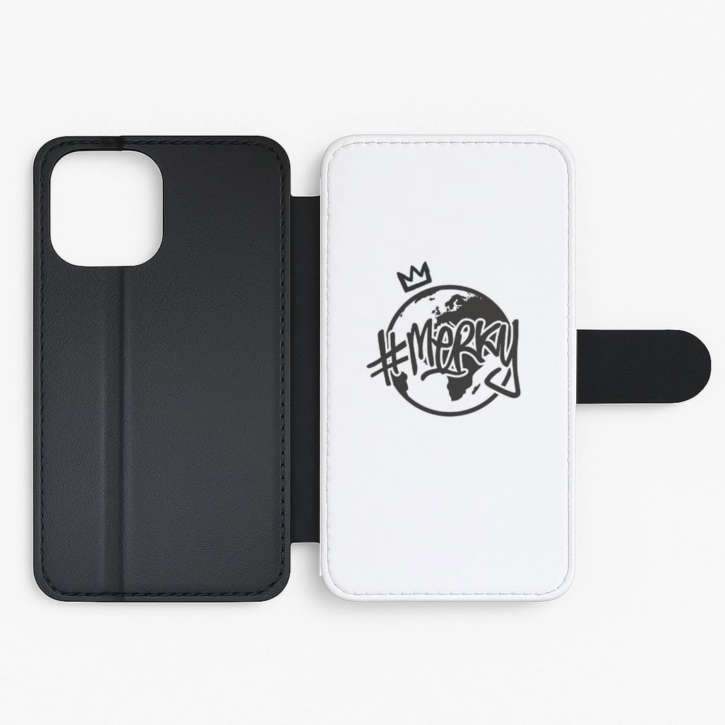 Hashtag Merky Globe Flip / Wallet Phone Case Flexible Feel