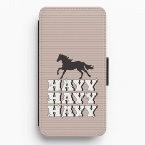 Classic Frame Hayy Hayy Hayy - Horses Flip / Wallet Phone Case