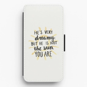 Unique Texture Hybrid Shield He's Very Dreamy - Grey's Anatomy Flip / Wallet Phone Case
