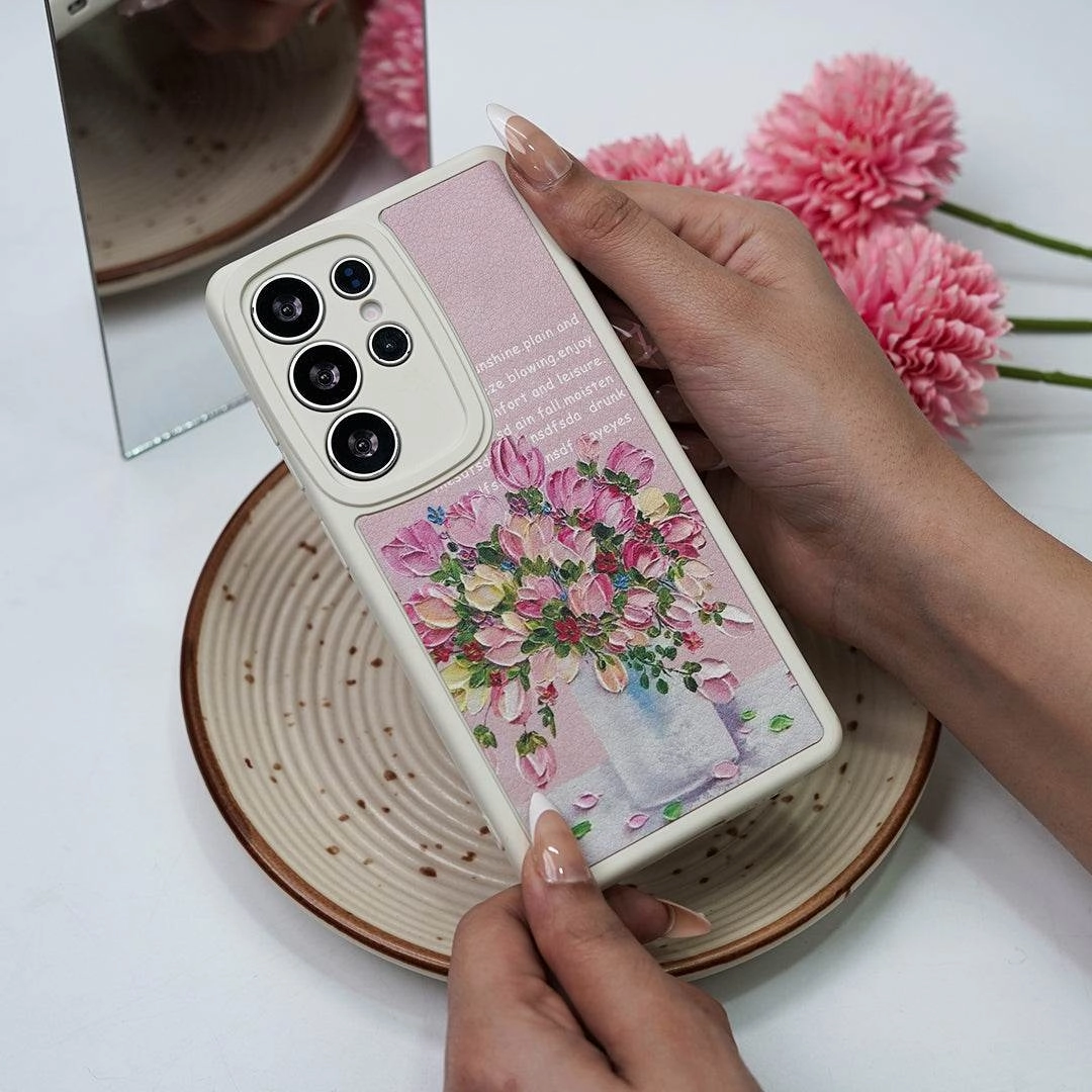 Flower Painting Phone Case - Samsung Rugged Frame Design
