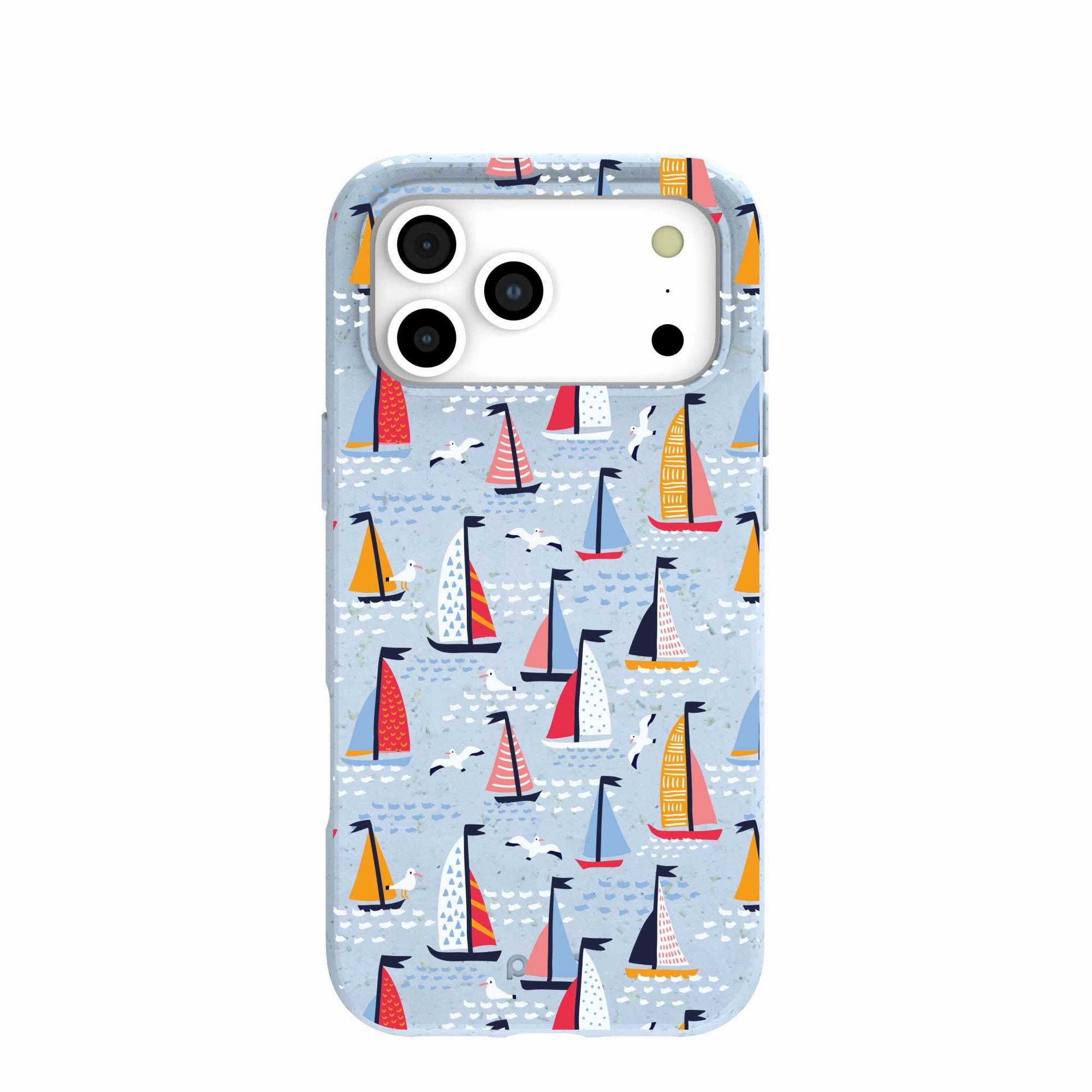 Durable Finish Powder Blue Sails and Seagulls iPhone 17 Pro Max Case