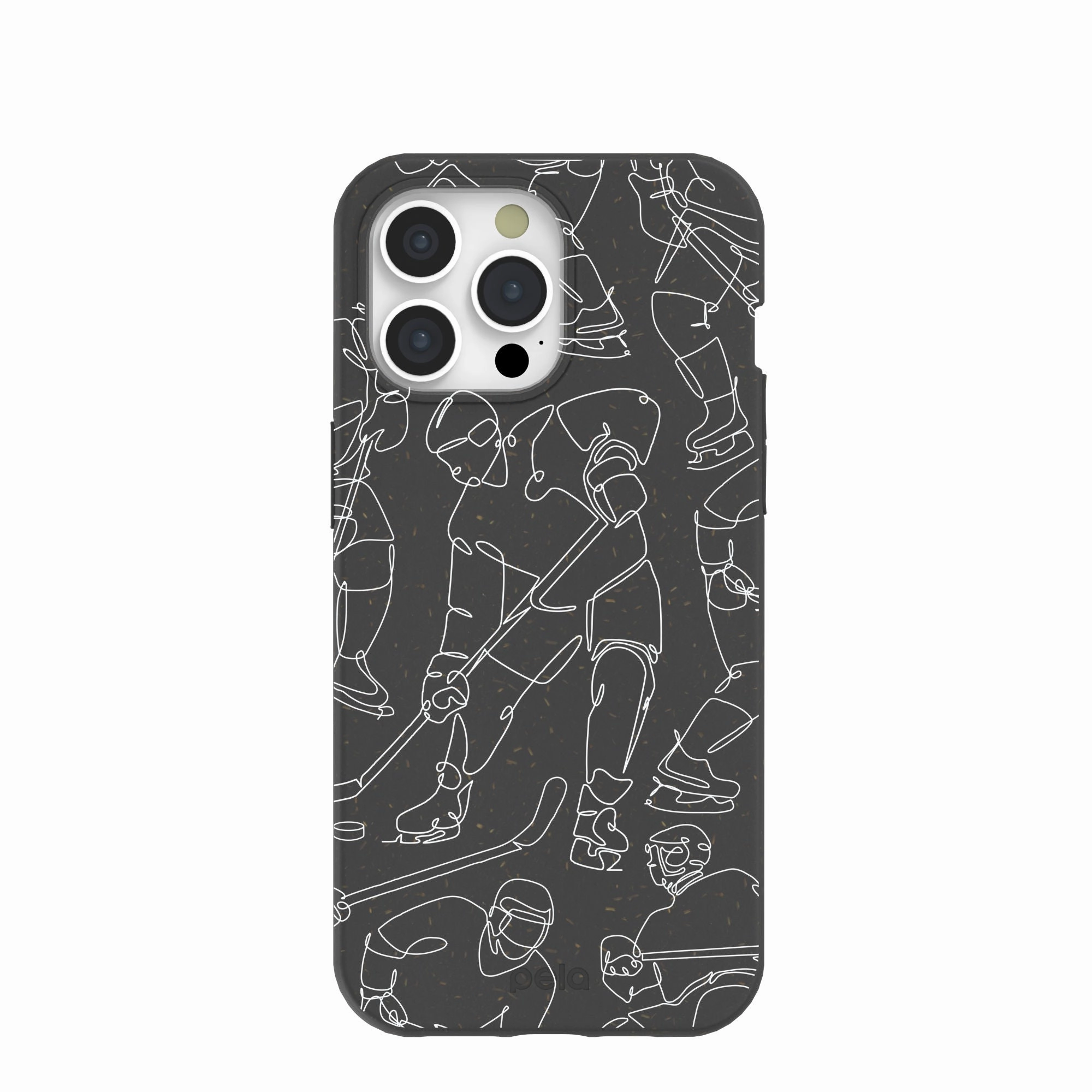Hybrid Finish Matte Texture Design Black Play Sketch iPhone 15 Pro Max Case
