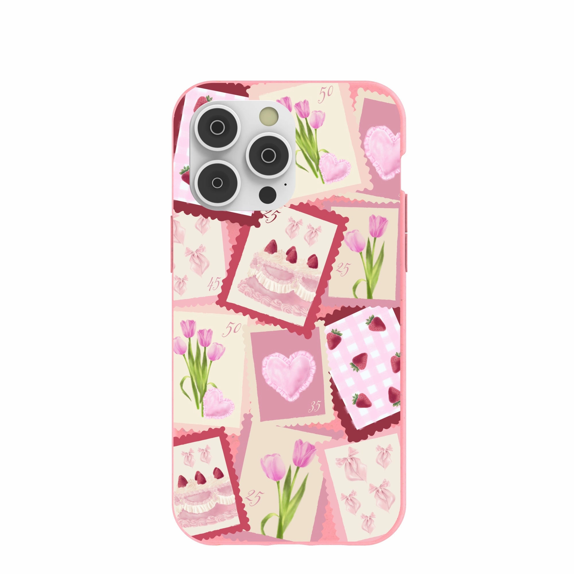 TPU Material Bubblegum Pink Love Letters iPhone 14 Pro Max Case