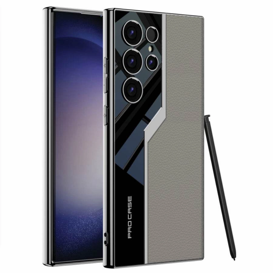 Phone Accessory Quilted Classic Plain Leather Craft Case - Samsung