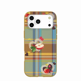 Minimal Shield Texture Durable Design Texture Honey Apple Plaid iPhone 17 Pro Max Case