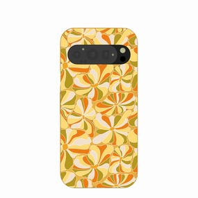 Travel Essential Smooth Pattern Finish Honey Groovy Gardens Google Pixel 9/9 Pro Case