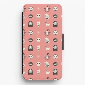 Horroriffic Halloween Pattern Flip / Wallet Phone Case Lightweight accessory Clear Pattern