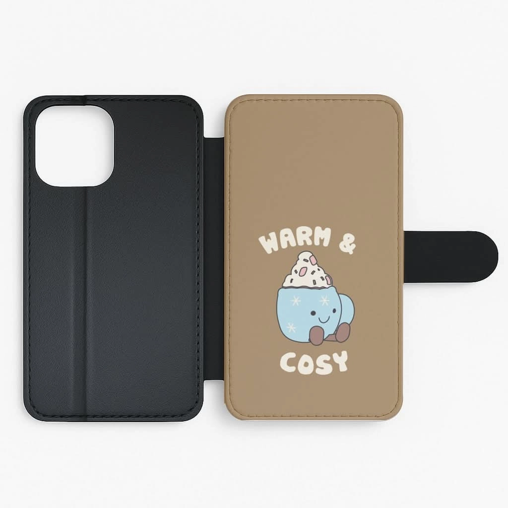 Protective Material Hot Cocoa Plush Quote Flip / Wallet Phone Case