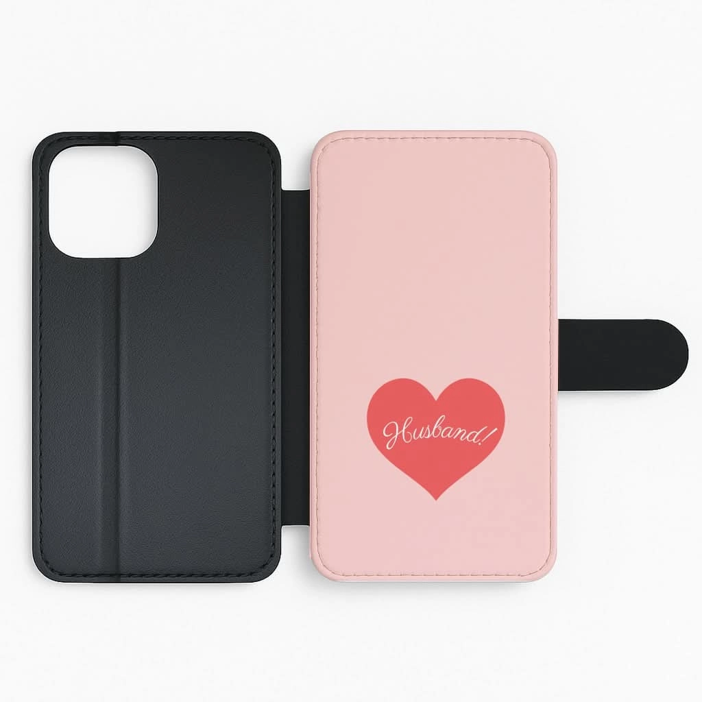 Husband! Flip / Wallet Phone Case Minimal Shield Texture Simple Style
