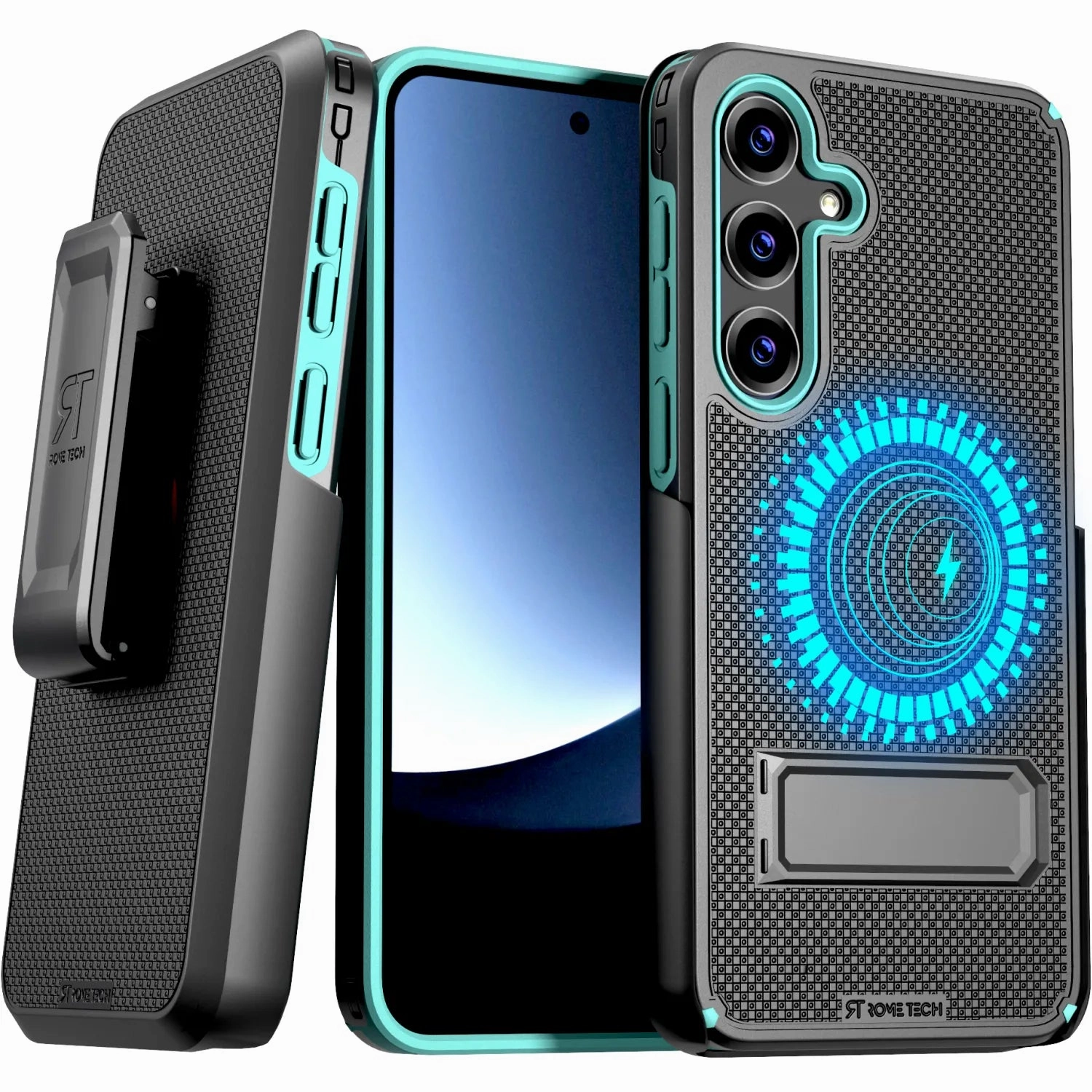 Rugged Texture Samsung Galaxy S25 Plus Magsafe Holster Phone Case With Belt Clip