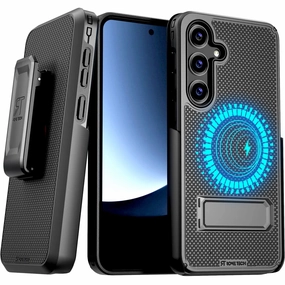 Refined Look Protective Lining Samsung Galaxy S25 Plus Magsafe Holster Phone Case With Belt Clip