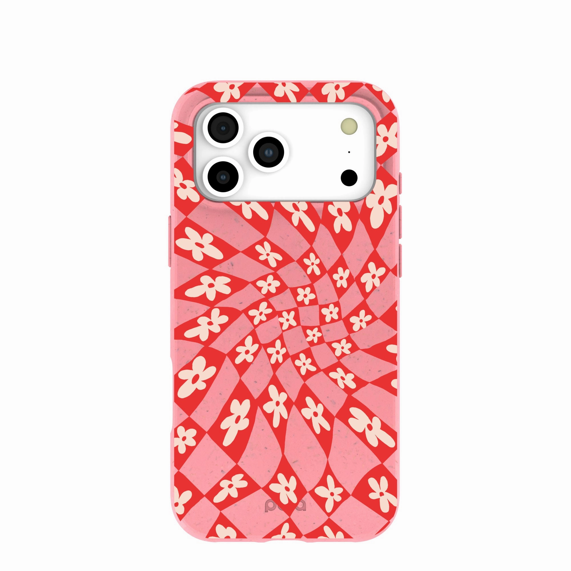 Bubblegum Pink Funky Fleurs iPhone 17 Pro Max Case Tight Fit Minimal Shield Texture