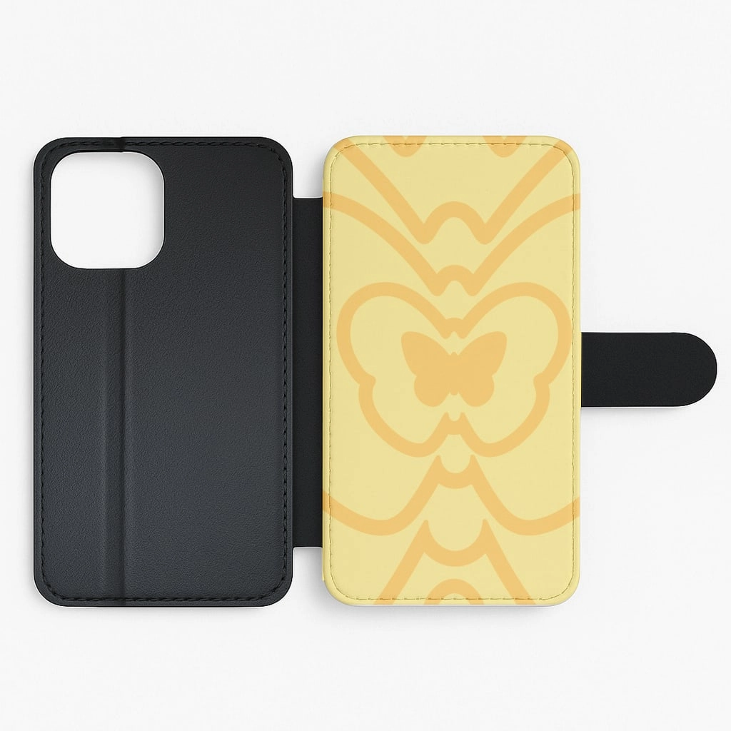 Impact shield Abstract Orange Butterfly  Flip / Wallet Phone Case