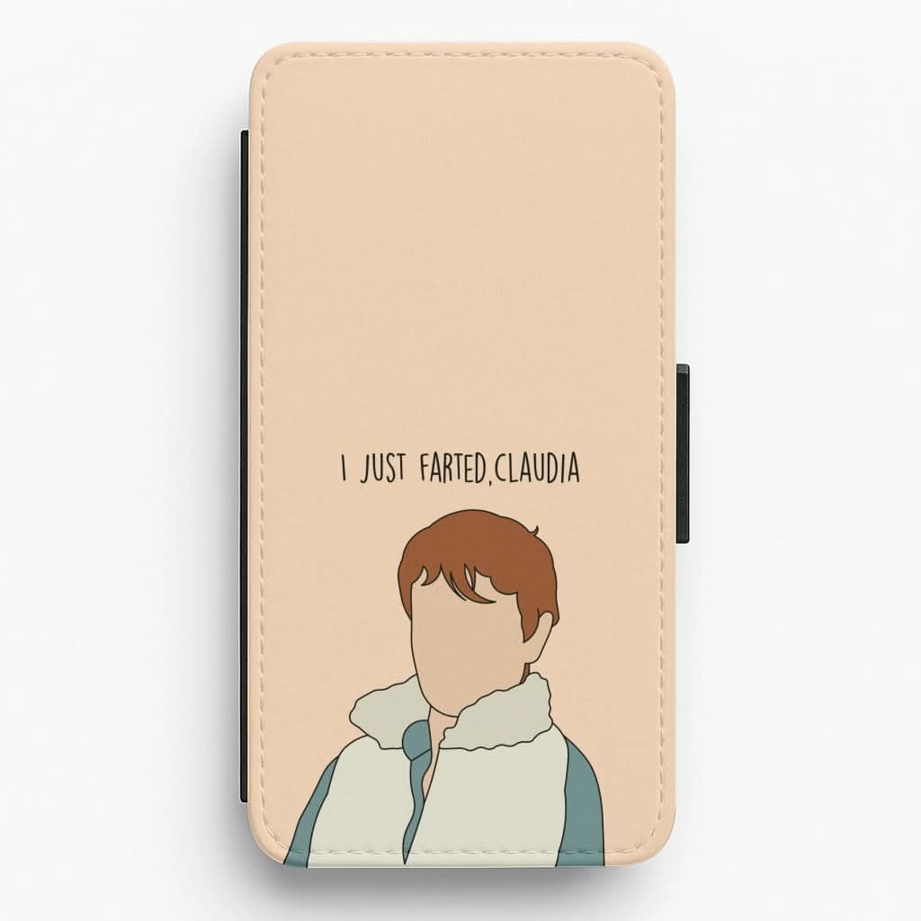 Transparent Look I Just Farted, Claudia Flip / Wallet Phone Case
