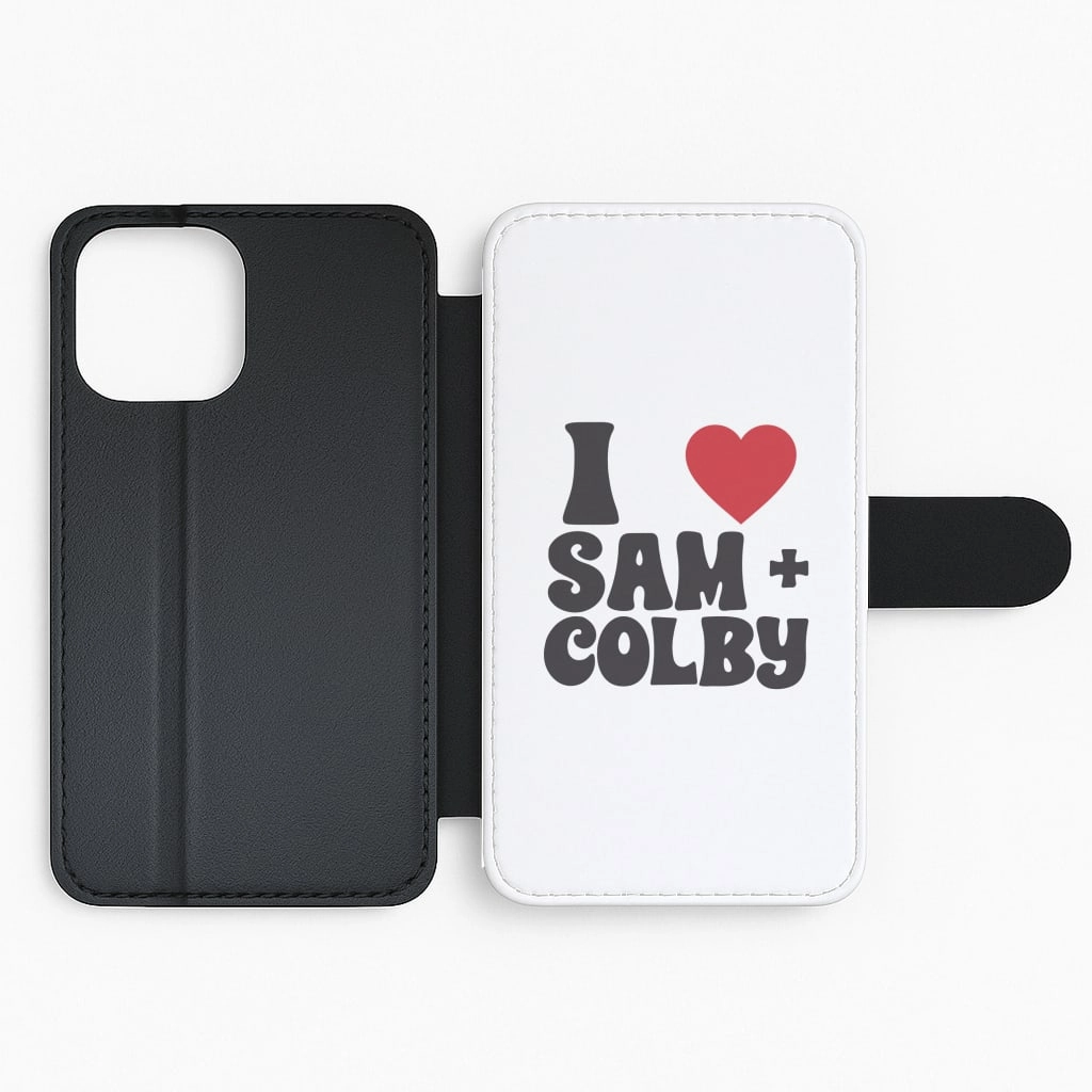 Office use hybrid design I Love S & C Flip / Wallet Phone Case