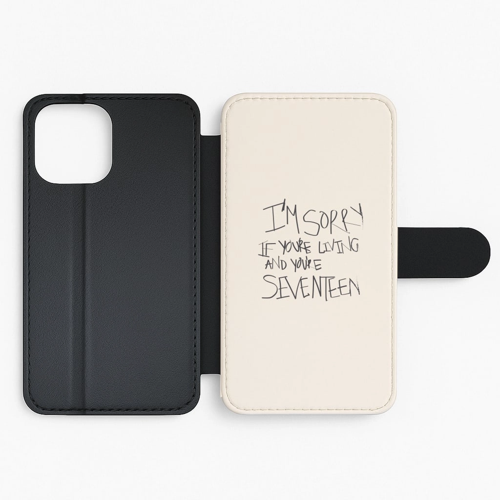 Smooth Pattern Finish I'm Sorry - The 1975 Flip / Wallet Phone Case