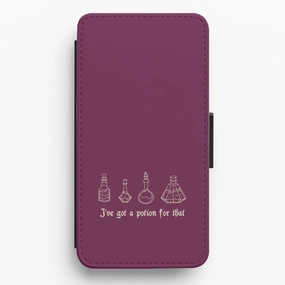 Refined Look I've Got A Potion For You Dark Pink Flip / Wallet Phone Case
