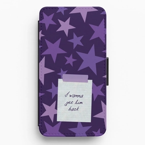 I Wanna Get Him Back Flip / Wallet Phone Case Gloss Finish Design