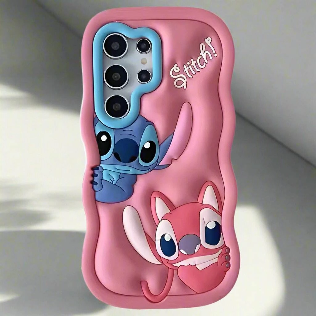 Adorable Mouse Stitch Cartoon Case - Samsung Flexible Grip Form Flexible Material
