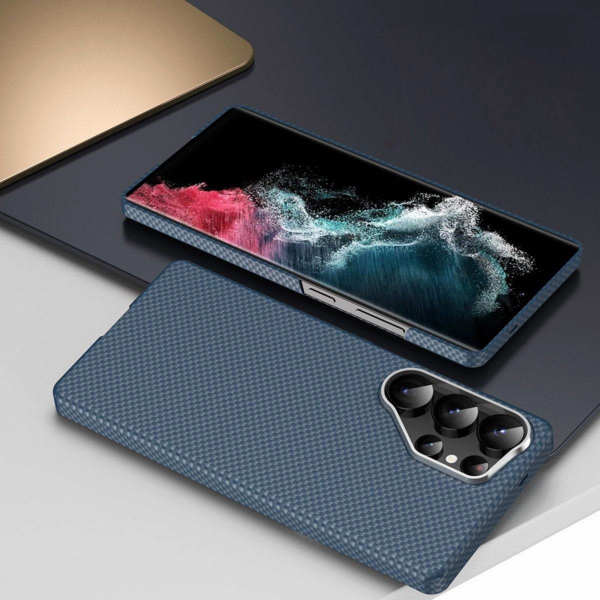 Galaxy S25 Series Neo Armor Carbon Fiber Shield Case Flexible Touch Premium Touch