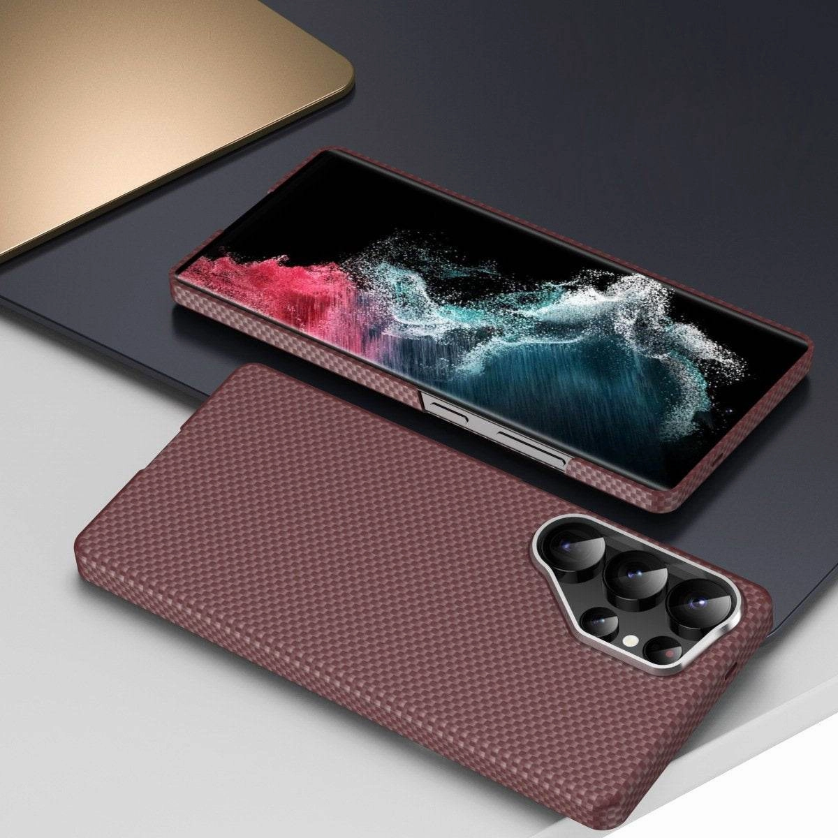 Lightweight accessory Smooth Coating Galaxy S25 Series Neo Armor Carbon Fiber Shield Case