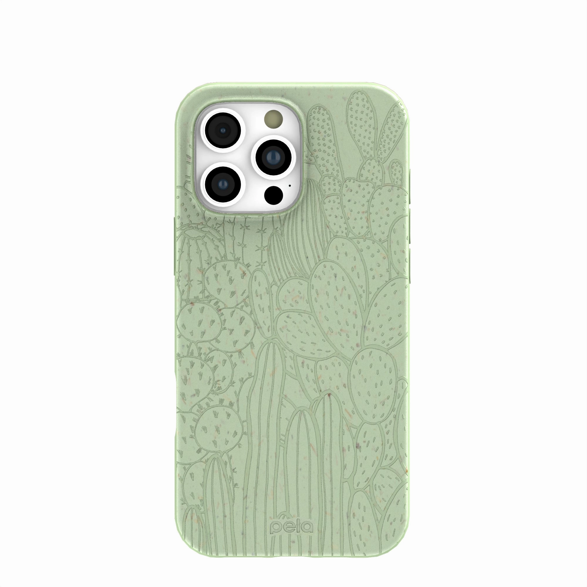 Sage Green Cacti iPhone 16 Pro Max Case Elegant Appearance