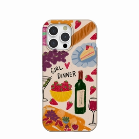 Seashell Girl Dinner iPhone 15 Pro Max Case Raised Bezels Polished Detail Edge