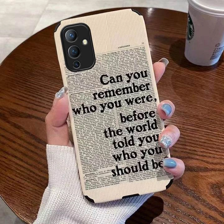 Inspiring Quote Phone Case - OnePlus Clear Back Flexible frame