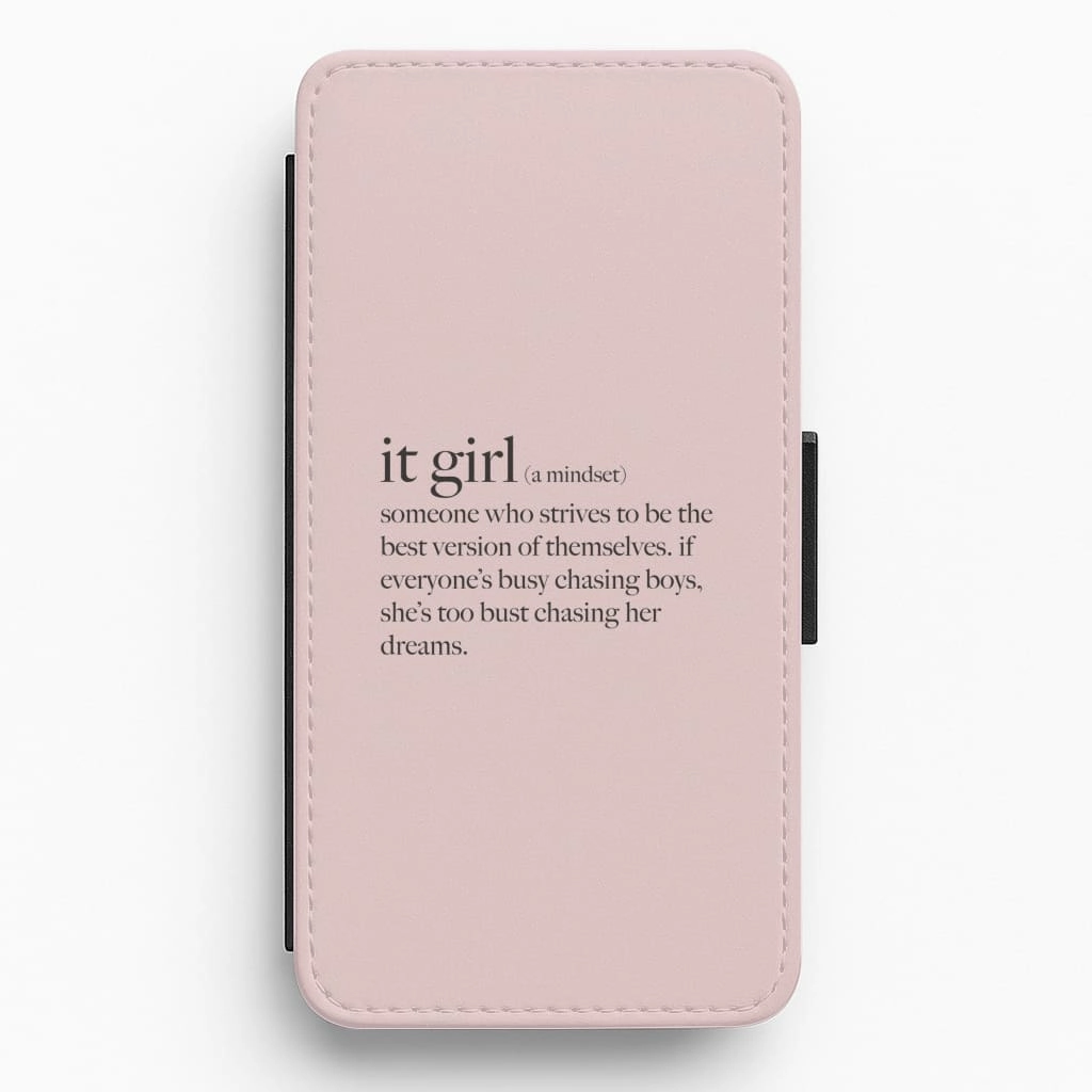 It Girl - Clean Girl Aesthetic Flip / Wallet Phone Case Soft Grip Finish