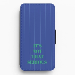 Matte Pattern Layer Perfect Fit It's Not That Serious Stripes Flip / Wallet Phone Case
