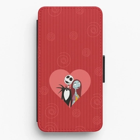 J And S Heart Flip / Wallet Phone Case Subtle Touch Minimal Aesthetic