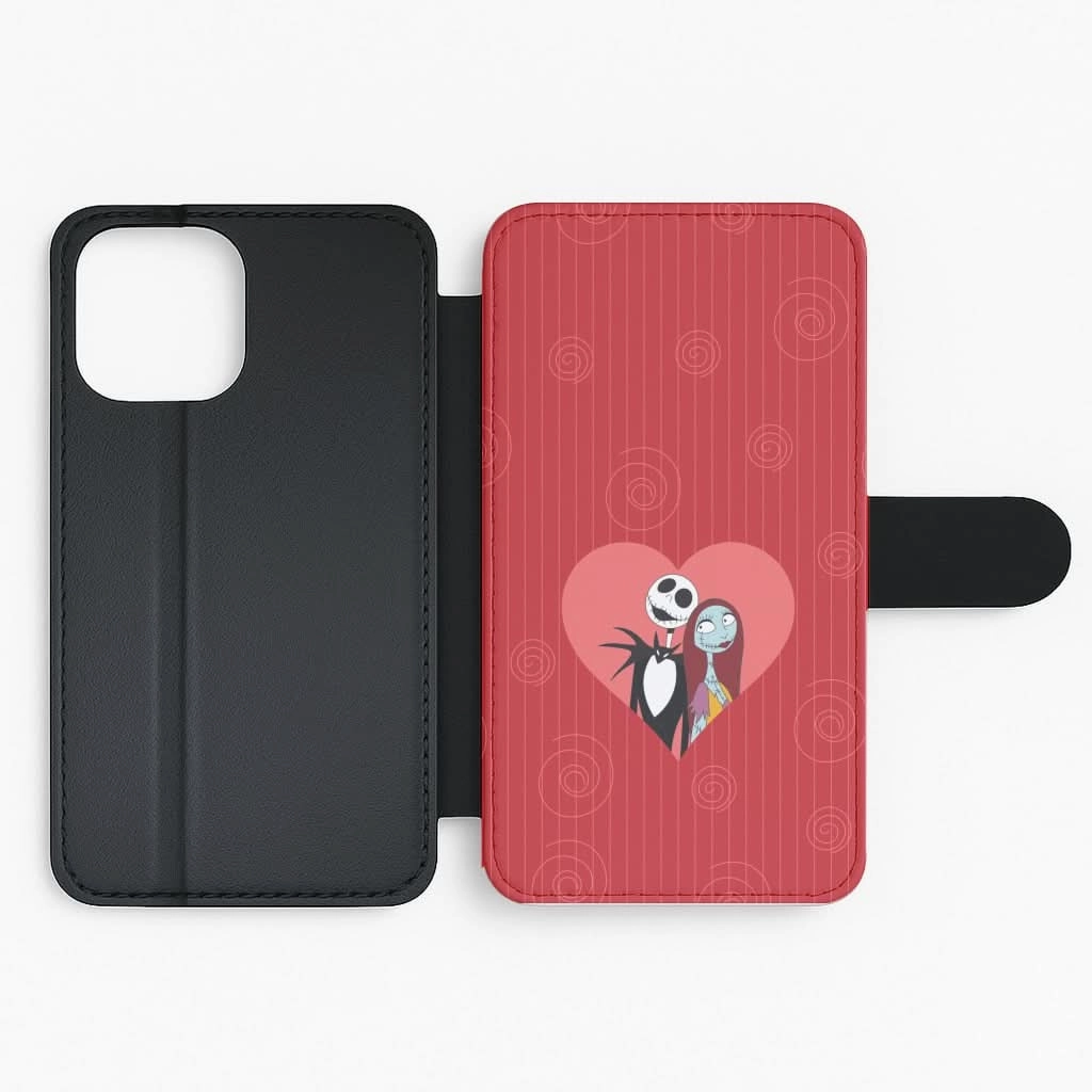 J And S Heart Flip / Wallet Phone Case Modern Look