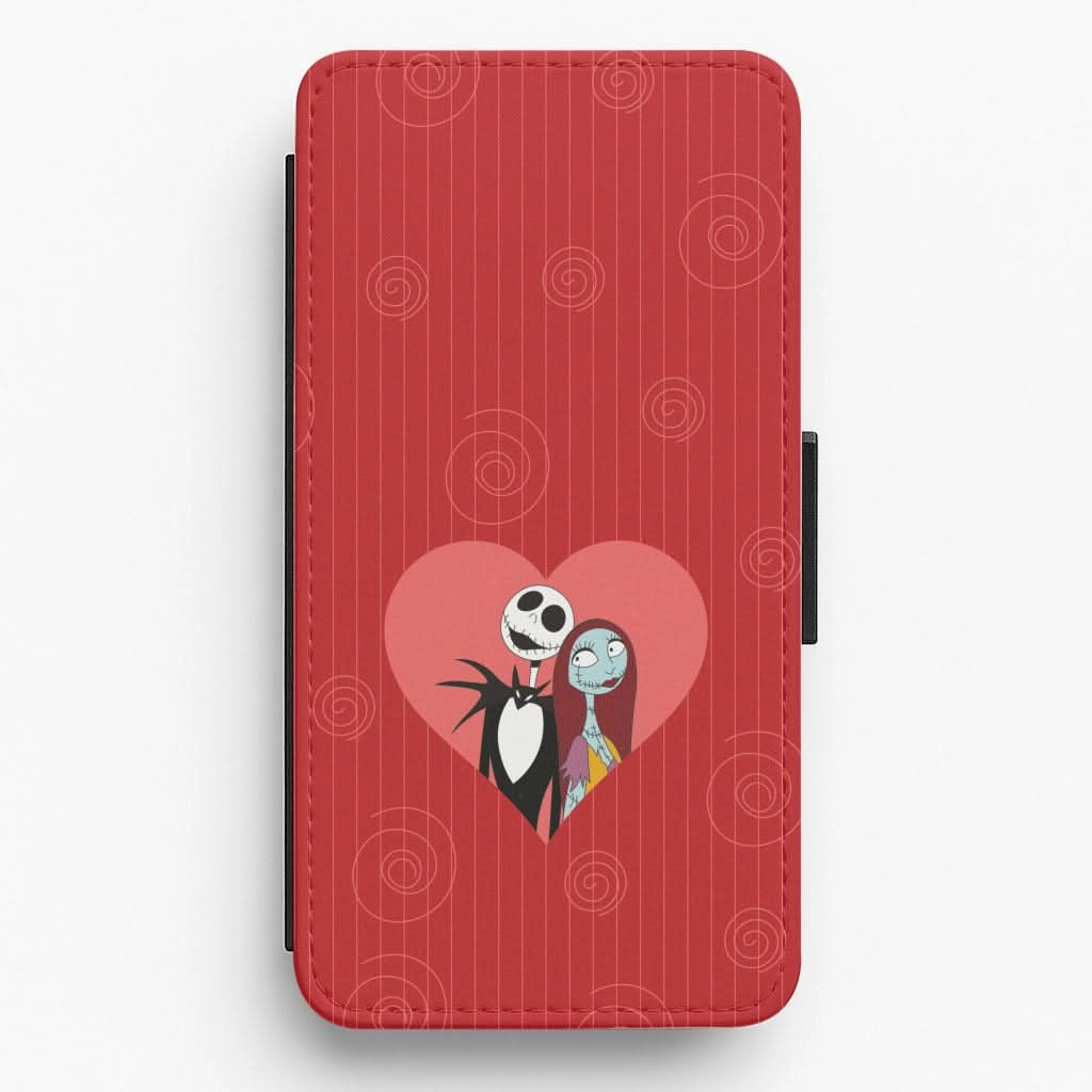 J And S Heart Flip / Wallet Phone Case Subtle Touch Minimal Aesthetic