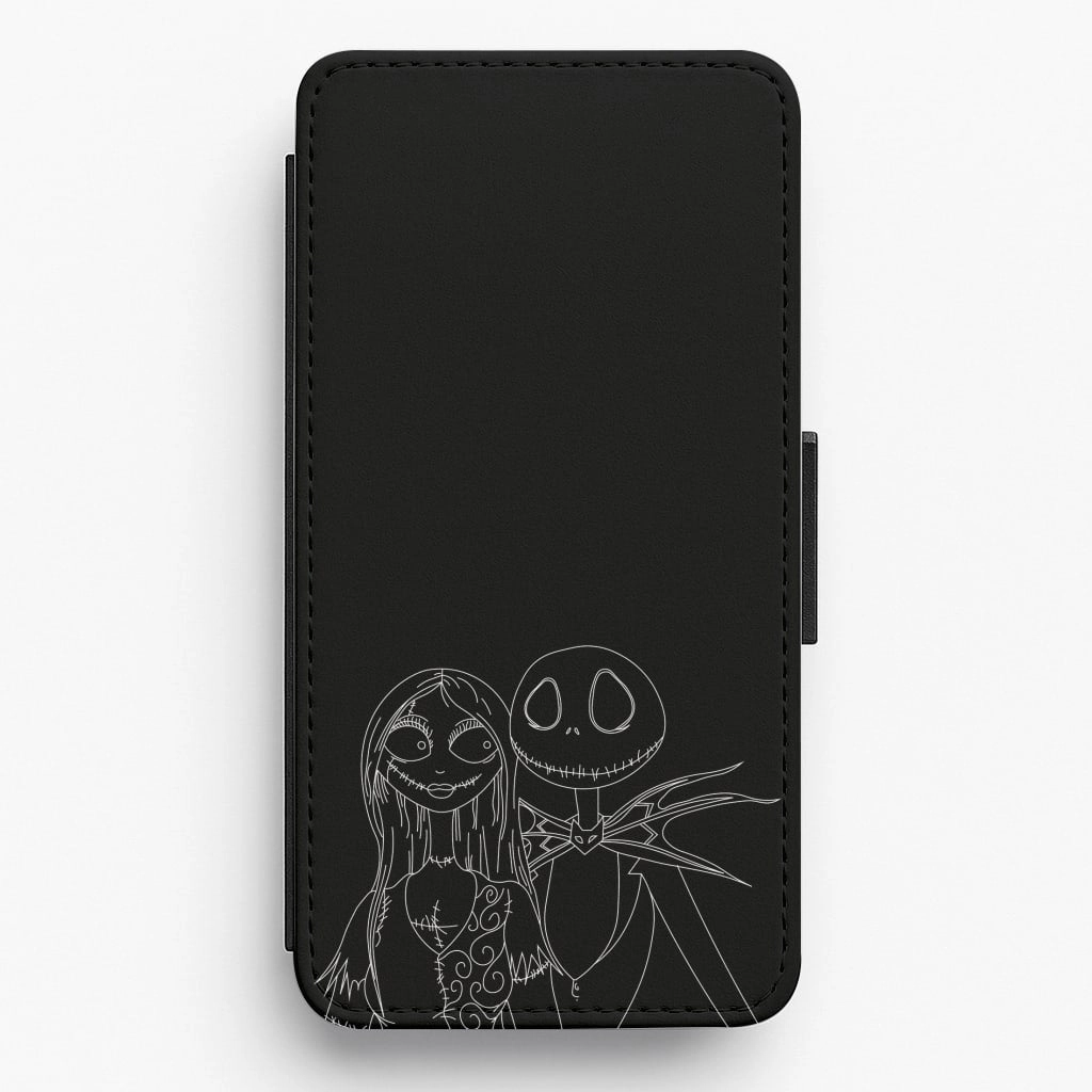 Lightweight Feel Jack And Sally - TNBC Flip / Wallet Phone Case