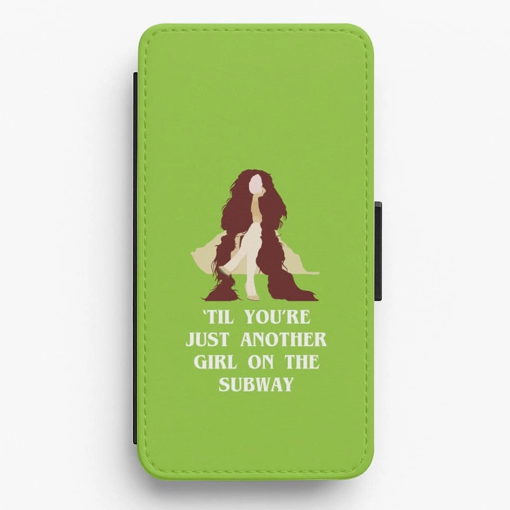 Just Another Girl Flip / Wallet Phone Case Modern Frame Grip Assist