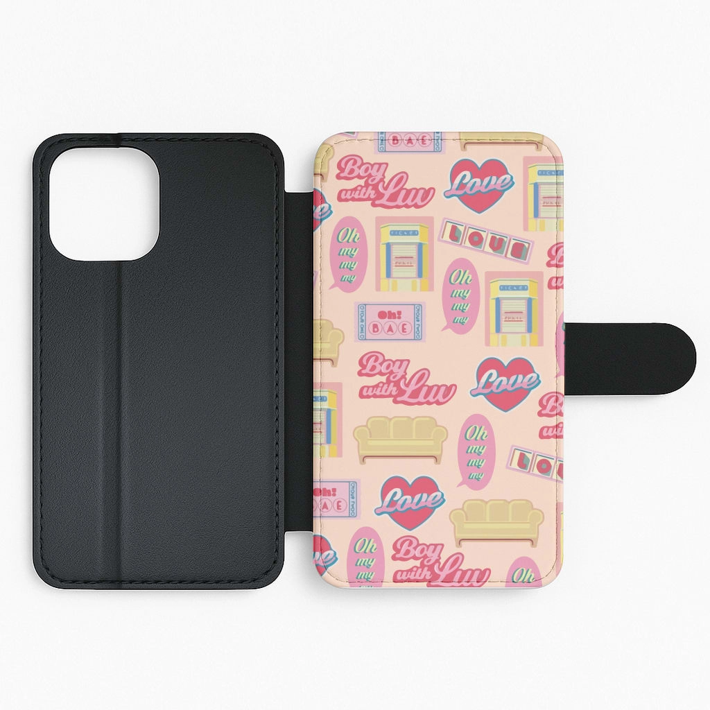 K-Pop Band Icon Pattern Flip / Wallet Phone Case Shock Guard