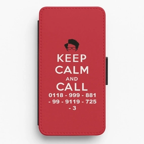Casual Wear Keep Calm And Call - Moss The IT Crowd Flip / Wallet Phone Case