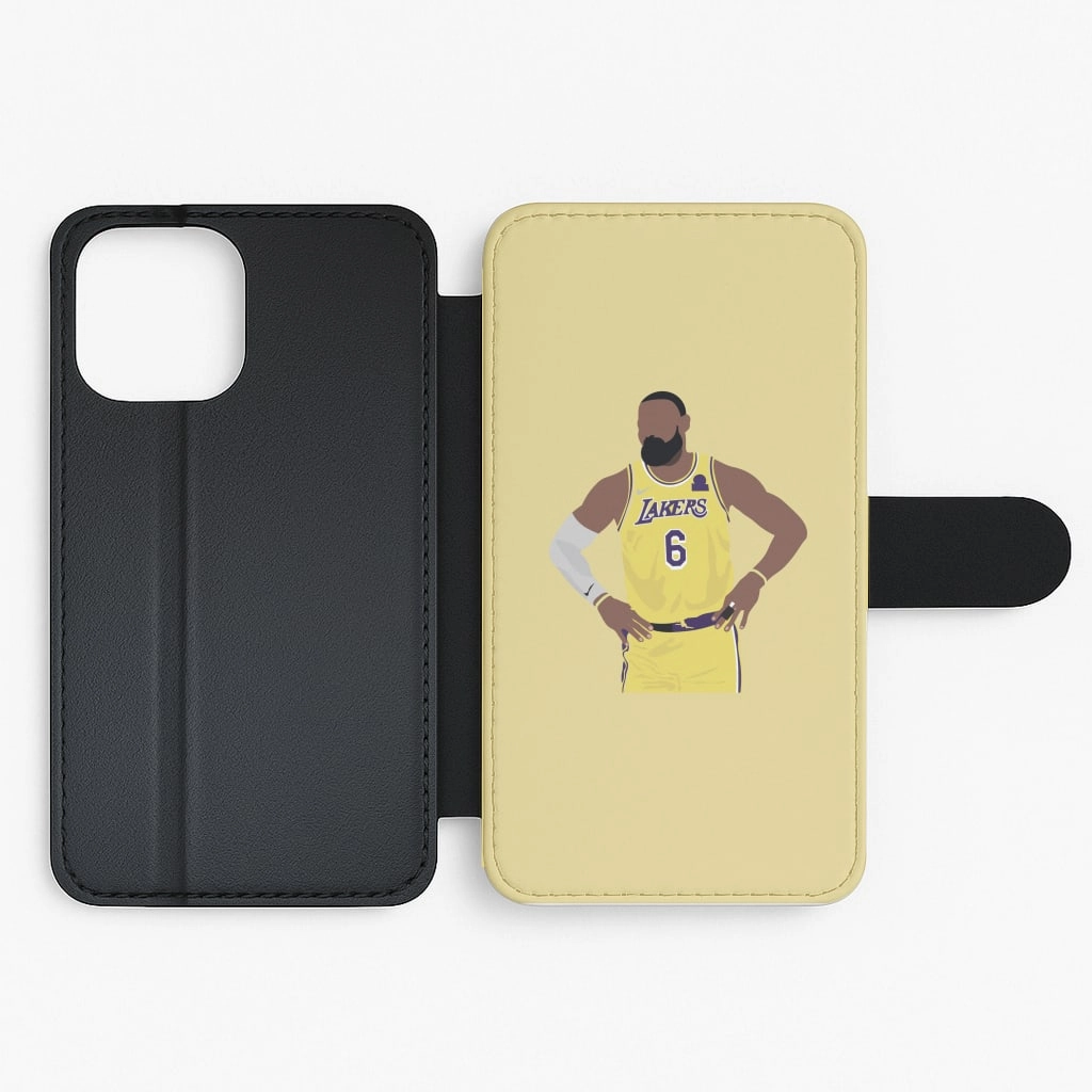 Premium Build Layer Hybrid Shield Lebron - Baskteball Flip / Wallet Phone Case