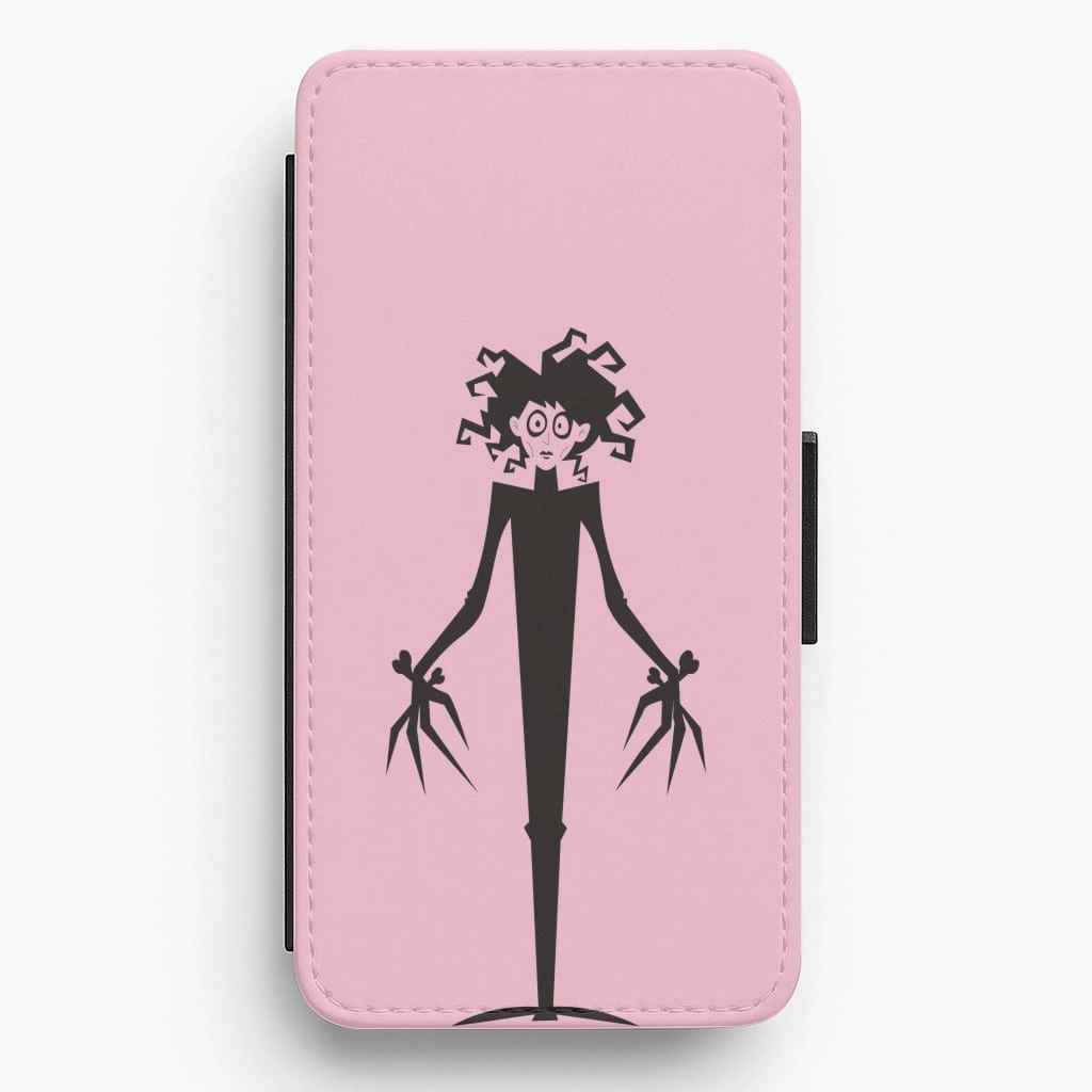 Grip Texture Smart Accessory Cartoon - Scissorhands Flip / Wallet Phone Case
