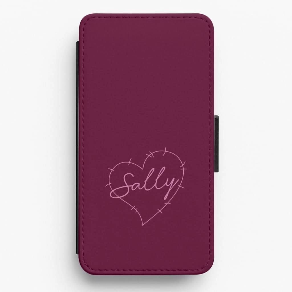 Stitched Heart Sally Flip / Wallet Phone Case Modern Function