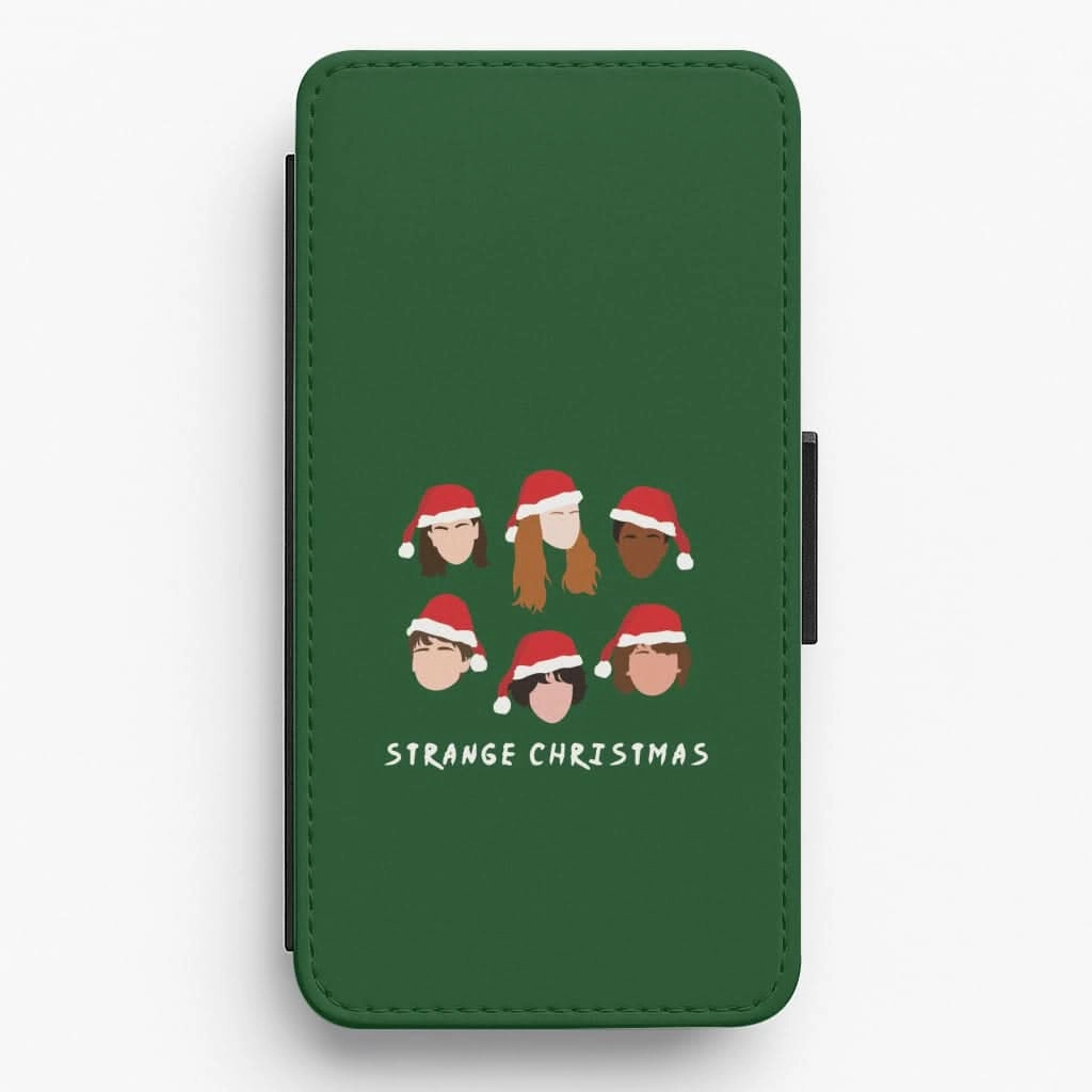 Strange Crew Christmas Flip / Wallet Phone Case Glossy surface
