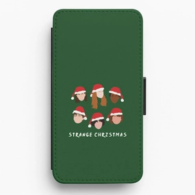 Strange Crew Christmas Flip / Wallet Phone Case Glossy surface