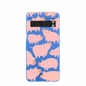 Electric Blue Piggies Google Pixel 8 Pro Case Unisex Design