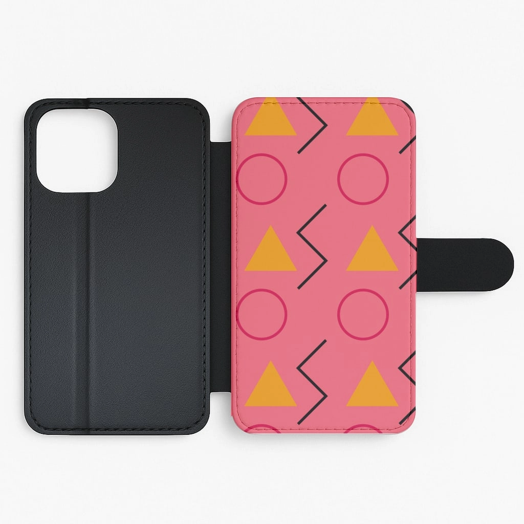 Lightning Shape Pattern - Eighties Flip / Wallet Phone Case Minimal Look