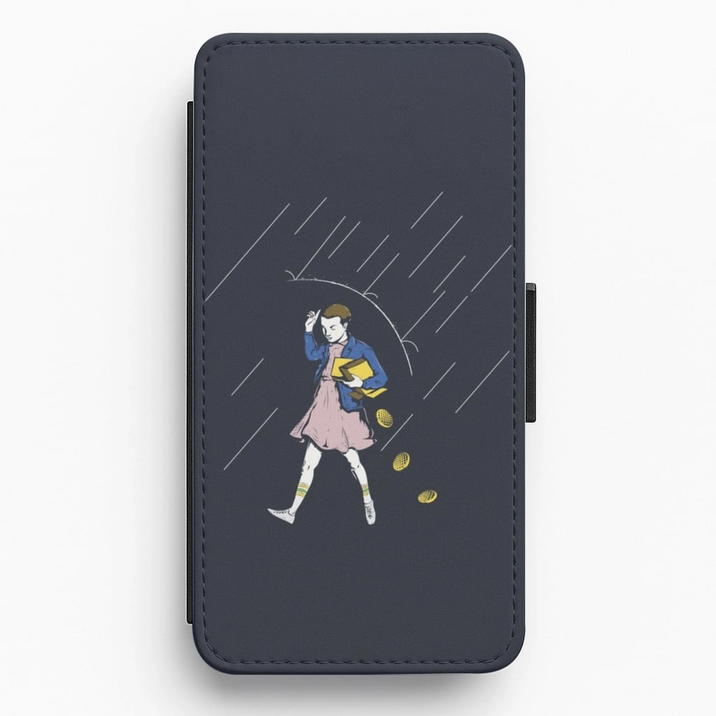 Waffle Rain - Stranger Things Flip / Wallet Phone Case Printed Graphic