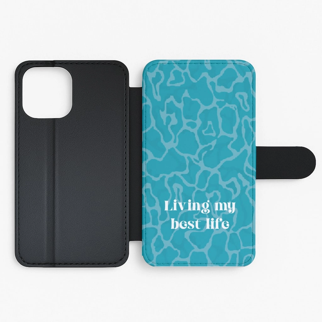 Living My Best Life Water Pattern Flip / Wallet Phone Case Creative Texture