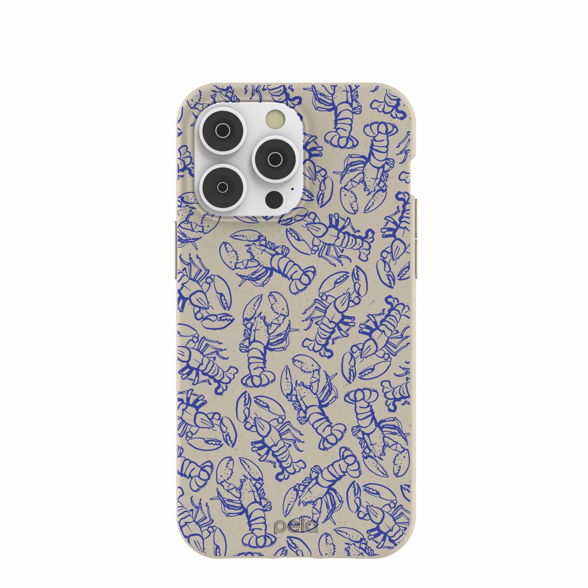 Smooth Texture Polished Texture Finish London Fog Blue Lobster iPhone 14 Pro Max Case