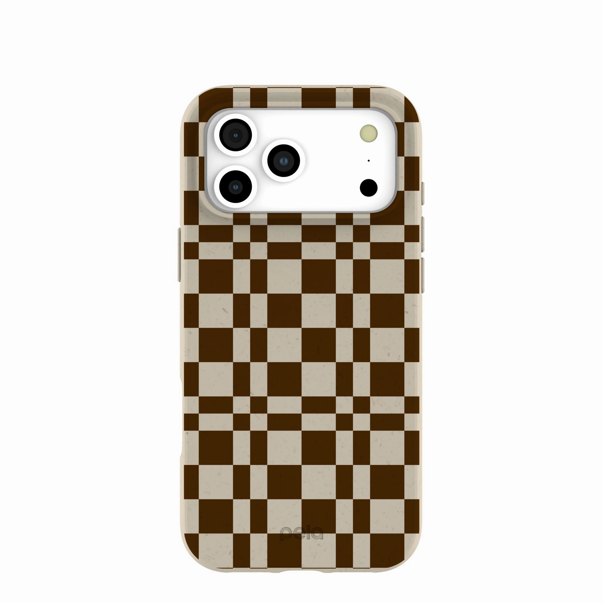 London Fog Chestnut Checkers iPhone 17 Pro Max Case Hybrid Finish